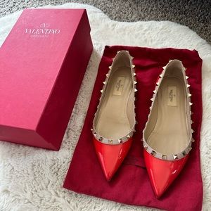Authentic Valentino Rockstud Ballerina Flats